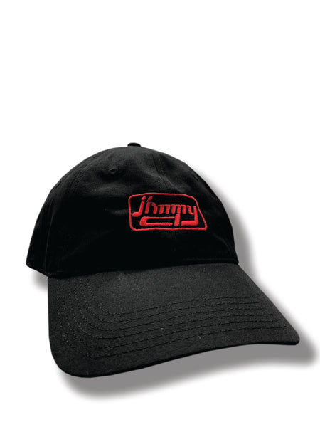 Jimmy D Logo Cap - Red on black