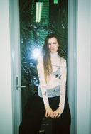 1999 Silk Mesh Top - DJCS Rote Flora Print