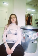 1999 Silk Mesh Top - DJCS Rote Flora Print