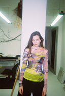 1999 Silk Mesh Top - Aliyah Winter Rage Print
