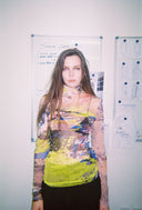 1999 Silk Mesh Top - Aliyah Winter Rage Print