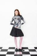 Mr. Wavey Top - Mysterious 20's Woman Print