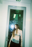 1999 Silk Mesh Top - DJCS Rote Flora Print