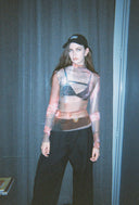 1999 Silk Mesh Top - Mirror Ball Print
