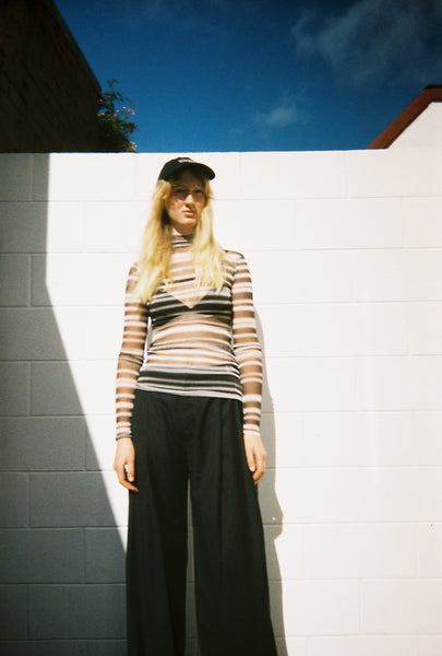 1999 Silk Mesh Top - Static Stripe