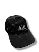 DESTROYED & PIERCED JDXL CAP - WHITE ON BLACK