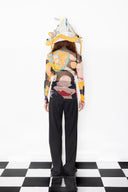 1999 Silk Mesh Top - Priscilla Rose Howe Print