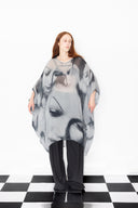 Flounder Dress - Silk Georgette - Mysterious 20's Woman Print