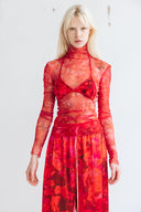 1999 Silk Mesh Top - Mudd Club Floral