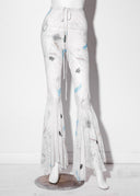 Murdoch Bias Bell Bottom - Rote Flora Print