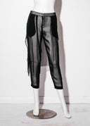Cropped Silk Blair Pant with Bum Flap