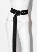 Belt with Round Buckle - Black