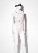 1999 Mesh Top - Rote Flora Print