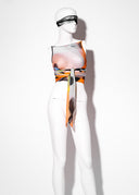 Skin Show Wrap Top - Makeup.Grafitti.Wav Print