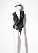 Sleeveless Dolomite Top - Black Lacquer
