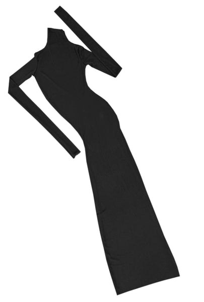 Mr. Wavey Dress - Plain Black