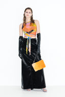 Skin Show Wrap Top - Makeup.Grafitti.Wav Print