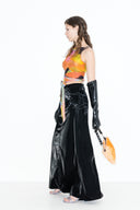 Skin Show Wrap Top - Makeup.Grafitti.Wav Print