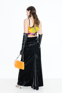 Skin Show Wrap Top - Makeup.Grafitti.Wav Print