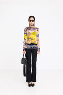 1999 Mesh Top - Aliyah Winter Rage Print