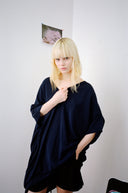 Etna Top - Navy Viscose Wool